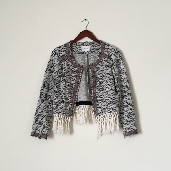 Miss Me Tribal Print Fringe Jacket - Picture 1 of 8